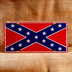 Rebel Flag Car Tag